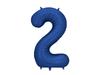 Foil Balloon Number 2, 86Cm, Navy Blue, Satin