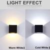 1/2pc Up and Down Wall Lights Adjustable Modern Wall Sconce Aluminum Hardwired Square White Black Porch Wall Mount Light Fixture