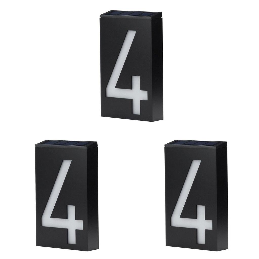 Elegant Led Solar Powered House Address Number Digits With Waterproof Design