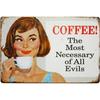 Vintage Coffee Metal Tin Sign Plaque Metal Plate Retro Wall Art Posters For Cafe Bar Pub Kitchen Club Iron Painting Decoration
