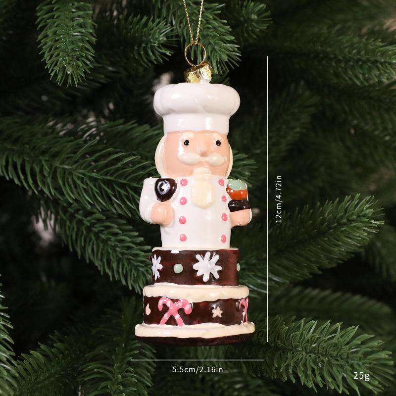 Christmas hot-selling donut decoration pendant Christmas holiday atmosphere decoration small pendant alkaline water bread decoration props