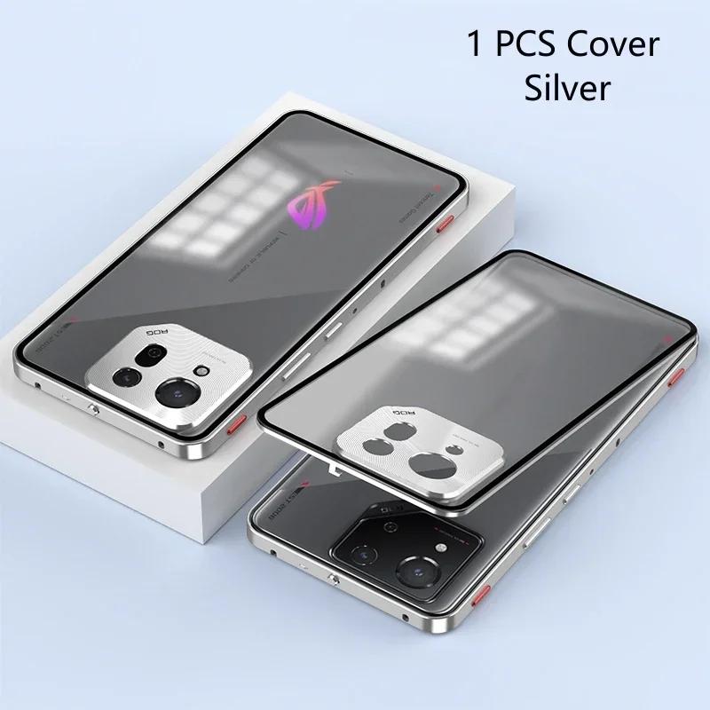 For Magsafe Magnetic Translucent Matte Case For ASUS ROG Phone 9 Pro Metal Camera Lens Protection Back Cover For ROG Phone9 9pro