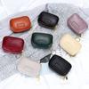Genuine Leather Coin Purse Women's Compact Mini Double Zipper Storage Bag Large Capacity Key Ring Small