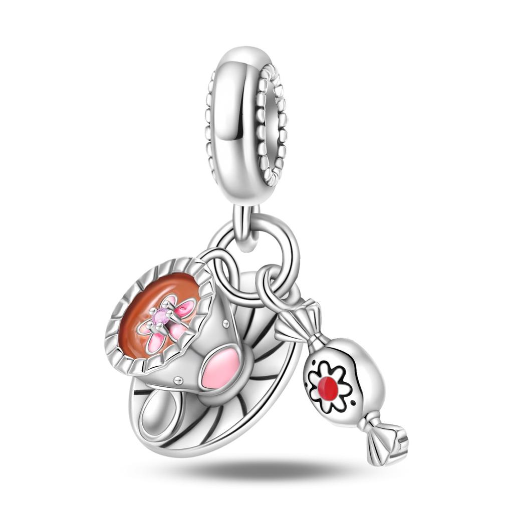 Beautiful copper Tea Cup Wine Cup Beer Coffee Cup Bottle Charm Bead Charms Compatible With Do It Yourself Bracelets Necklaces Lovely Gifts