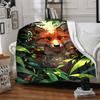 1PC Fox Print Blanket, Throw For Sofa, Bed, Travel, Printing Blanket With Soft And Warm Fabric Yy250918126