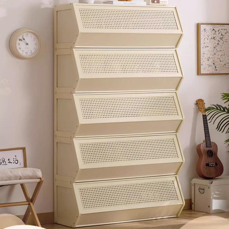 Rattan Chest Stackable Storage Cabinet of Drawers with Lots of Dining Room Living Room Bookcase Toys Storage Finishing Cabinet