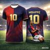 T-shirt Nuova Estiva da Uomo Stampata 3D Mbappé Asciugatura Rapida Traspirante Maglia da Calcio Squadre Club Esterni Allenamento Maglietta Genitore-Figlio