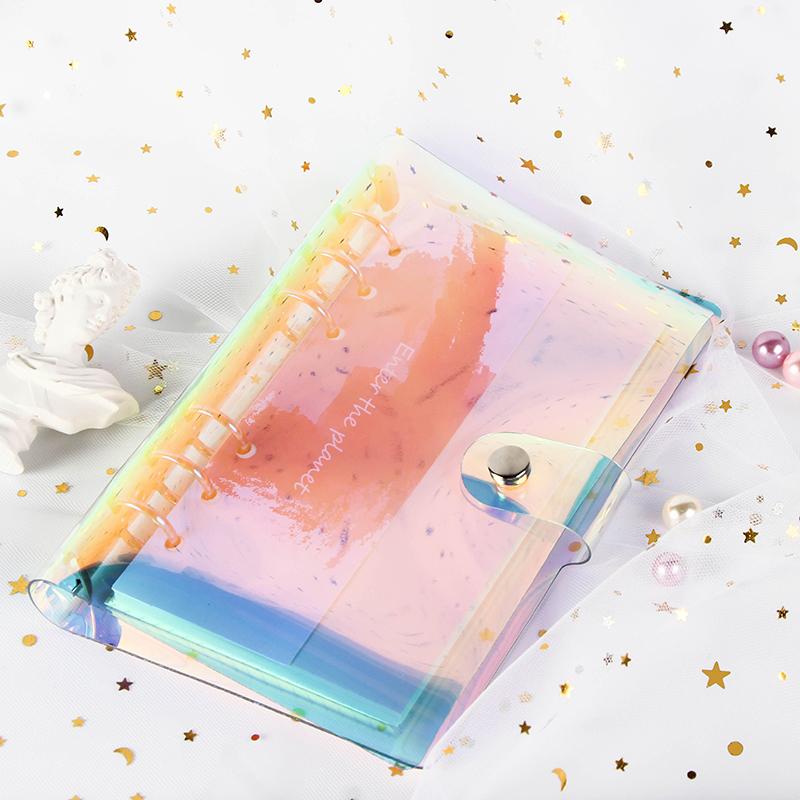 Diary A7 A6 A5 Transparent Loose Leaf Binder Notebook Inner Core Cover Note Book Journal Planner Office Stationery Supplies