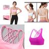 Women's Comfortably Padded Cross Back Sports Bra Vest For Gym Fitness And Yoga