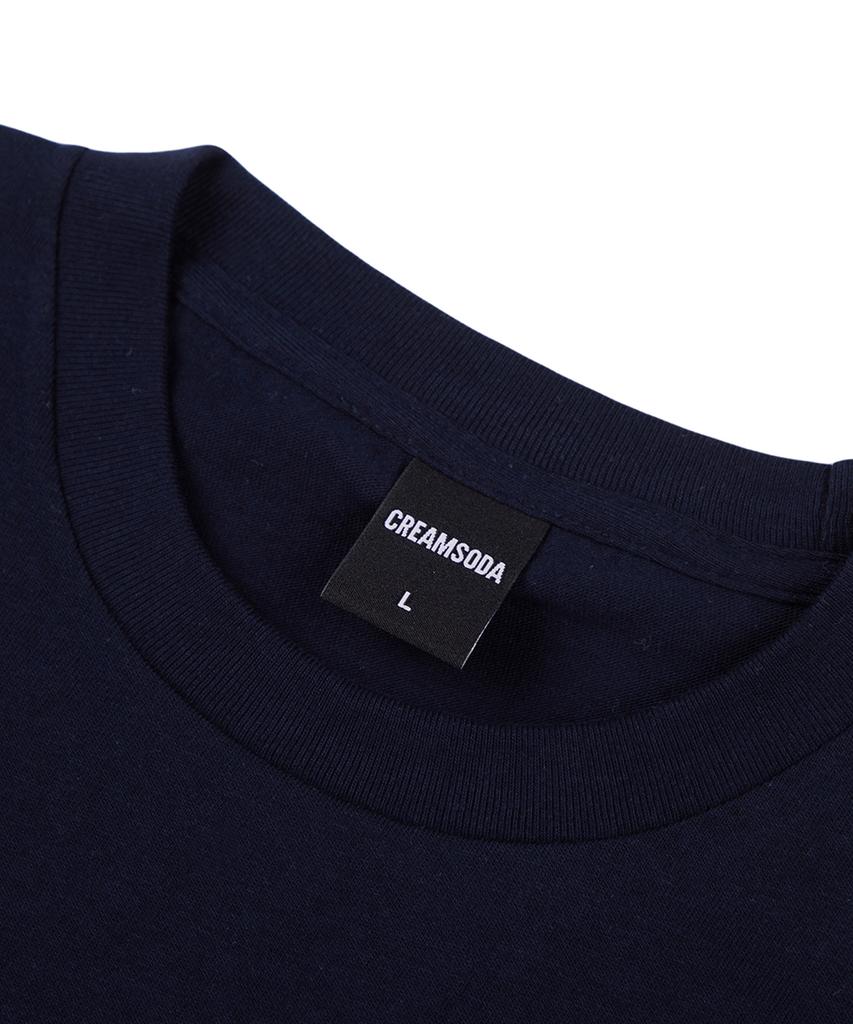 CREAM SODA LAB [2Pack] Lab Smile Flow Short Sleeve T-Shirt Black Navy