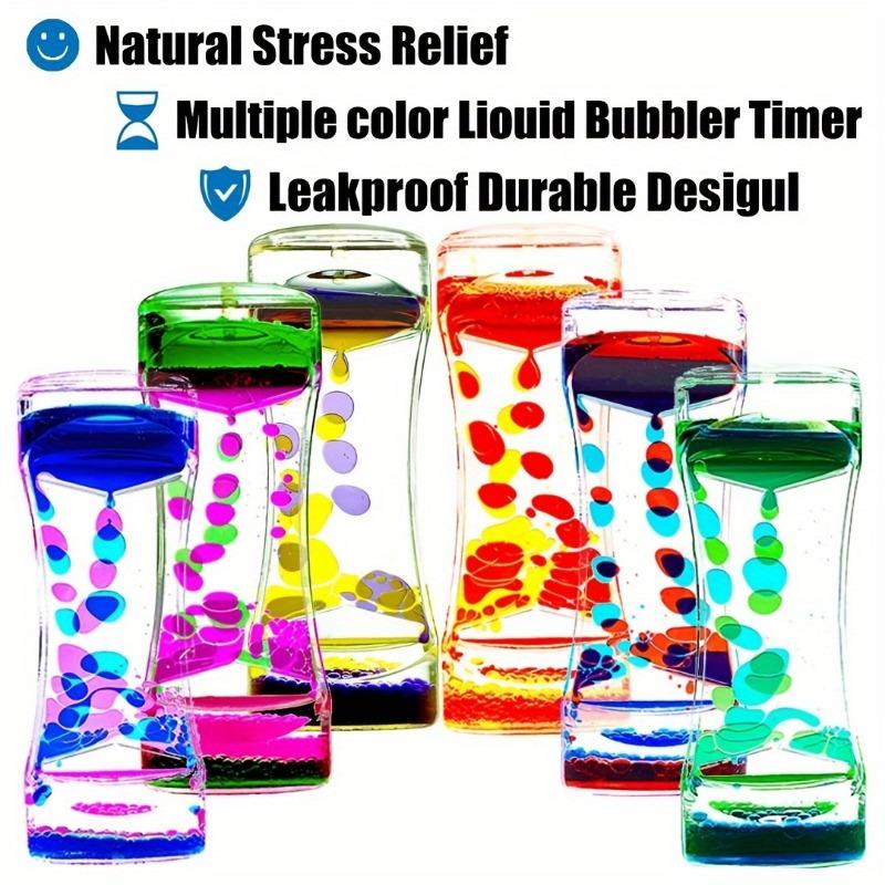 Liquid Motion Timer Sensory Fidget Toy Colorful Liquid Hourglass