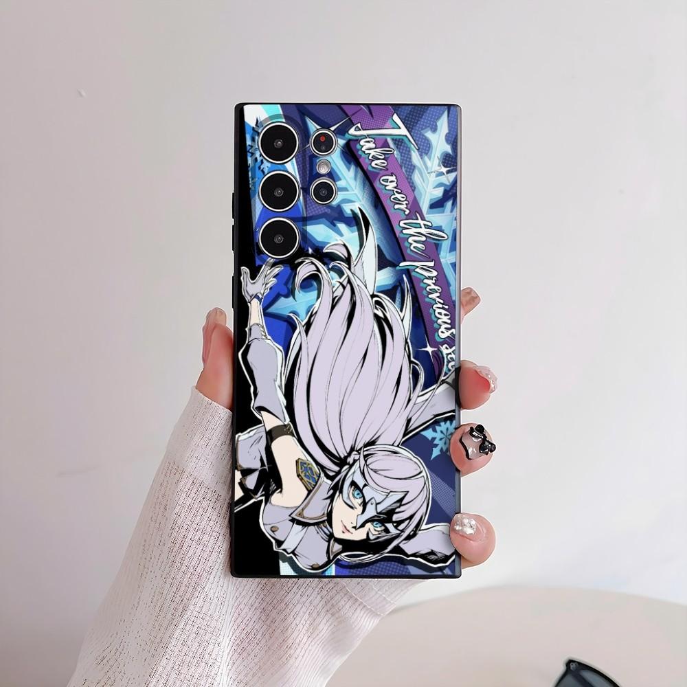P-Persona 5 Anime Phone Case For Samsung Galaxy S25 S24 S22 S23 Ultra S21 S20 Plus 5G Frosted Non-Slip Full Cover Soft Case