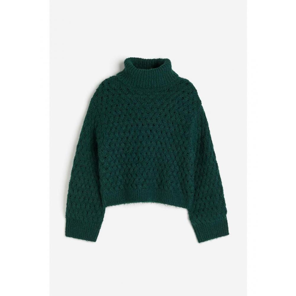 

H M turtleneck sweater dark green 1163356007