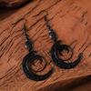 Punk Dark Stitching Crescent Moon Cool Fashion High-end All-match Earrings