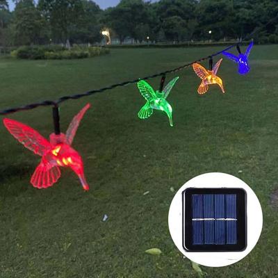 Güneş Enerjili Sinek Kuşu Led Dize Işık 30LED Kuş Peri Işığı Dış Mekan Bahçe Çit Veranda