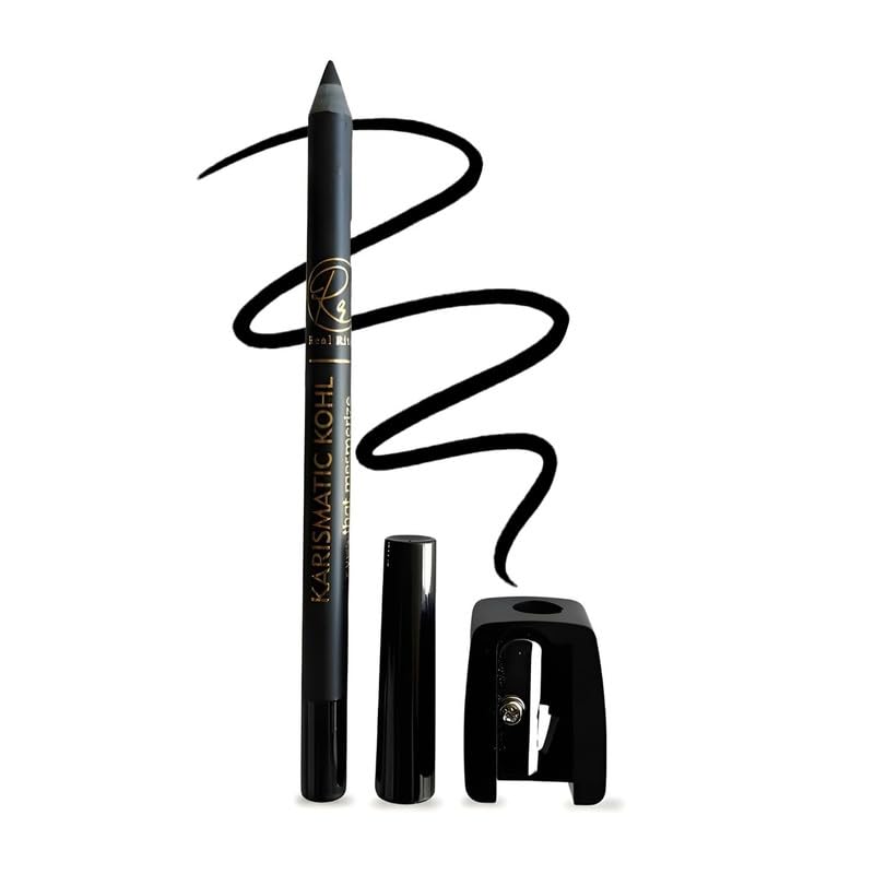 The Real Ritual Karismatic Kohl Kajal & HydraMatte Lipstick Combo | Long-Lasting | Waterproof & Smudgeproof | Matte Finish | 1.5g Kajal with Sharp
