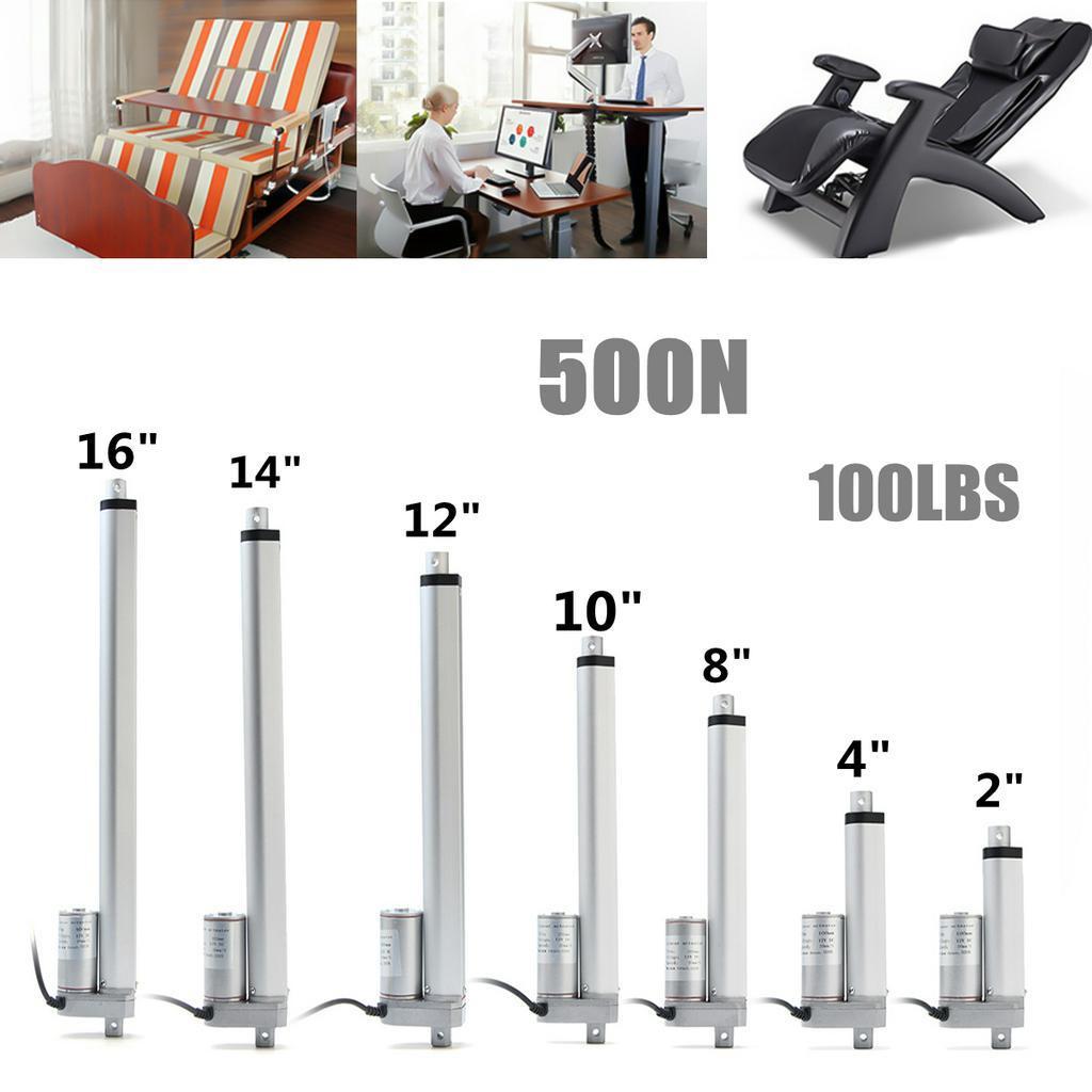 12V IP54 500N 50-400mm Lineárny aktuátor Motor Elektrický Priemyselný Zdvíhacie Dvere Otvárač Zdvíhací Nástroj Menovitá rýchlosť Nádherná Biela