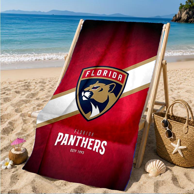 Panthers Team Spirit Beach Towel, Super Soft Microfiber, Perfect Gift for Her/Him, Birthday, for Pool, Beach, Travel, Decor Beach Party