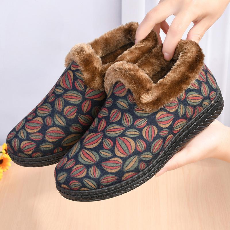 New Cotton-padded and Thickened Shoes for Women, Warm Cloth Shoes for Middle-aged and Elderly Mothers