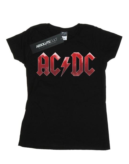 AC/DC Womens/Ladies Red Ice Logo Cotton T-Shirt