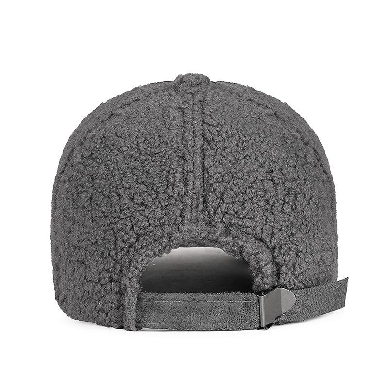 NORTWOOD Winter Lamb Wool Baseball Cap with Hot Pressed Diamonds Thickened Warm Baseball Caps for Men Women Wnter Warm Trucker Hats
