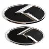 2pcs Car Trunk Emblem 3D Sticker K Logo Front Grill Rear Badge For KIA K5 2011-2013 Optima Forte 2009-2014