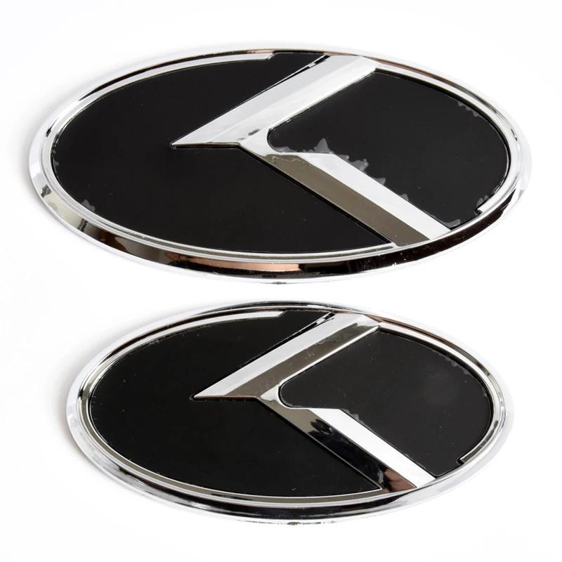 2pcs Car Trunk Emblem 3D Sticker K Logo Front Grill Rear Badge For KIA K5 2011-2013 Optima Forte 2009-2014