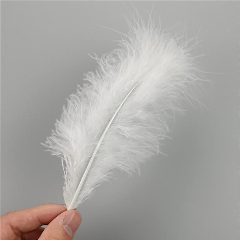 10-15Cm Fluffy Turkey Feathers Hard Stick Colorful Marabou Plume Wedding Party Decoration Jewelry Creation Accessories
