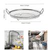 Stainless Steel Filter Tray Easy To Clean Reusable Oven Air Fryer Basket Round Frying Rack Basket Kitchen Water Filter