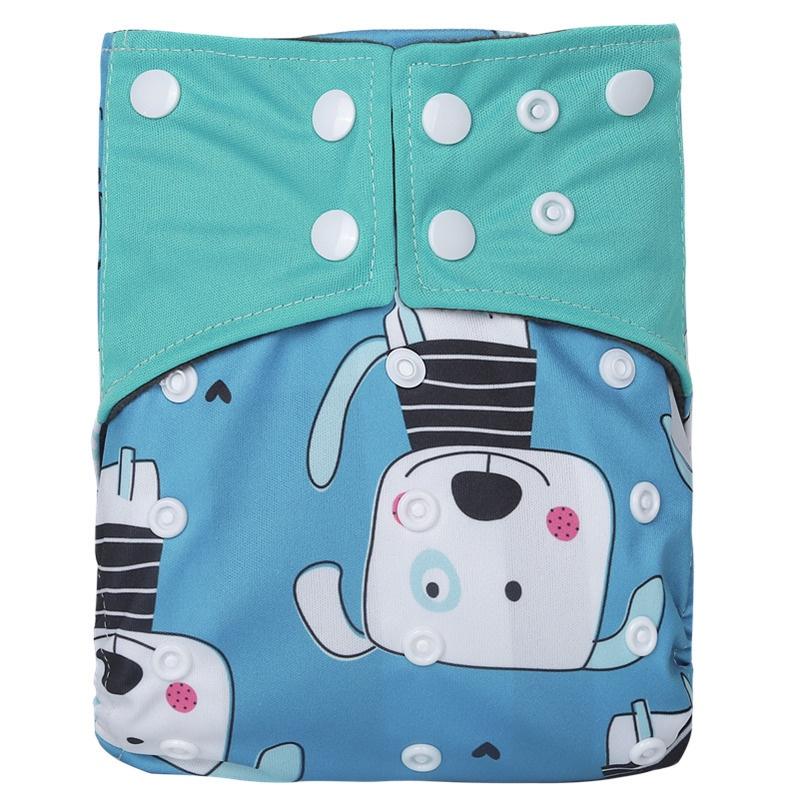 Яркая цветная бамбуковая угольная тканевая подгузник для детей с удобной посадкой Lake Blue