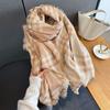 Winter Long Thickened Warm Scarf For Women Luxury Tassel Pashmina Shawl Faux Cashmere Warps Autumn Warm Blanket