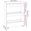 Narrow Storage Trolley 3 Tier Artisan Oak Wood Composite