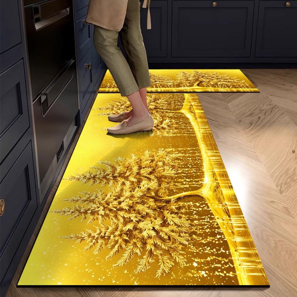 Non-slip Bathroom Mat Absorbent Doormat Retro Entrance Door Mat Household 40*60cm-D
