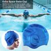 Swimming Cap Large Silicone Swim Cap with 3D Ear Protection Non-Slip Waterproof Bath Cap for Women Men Long/Short Hair