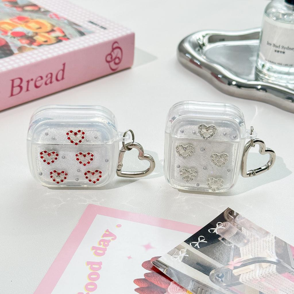 The New Phantom Epoxy Love Is Suitable for AirPodsPro1 Earphone Case Universal Apple 1st Generation Soft Case Love Pendant