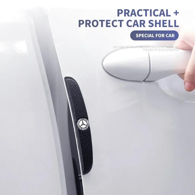 AABIG1 4Pcs Car Door Bumper Anti-collision Rubber Stickers For Mercedes Benz GLK GLA A B C E Class C180 S200 S300 W176 W246 W205 W213