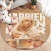 Billie Eilish Custom Name Round Area Rug,Carpet Rug for Living Room Bedroom Sofa Playroom Decor,Non-slip Floor Mat