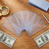16pcs Transparent PVC Currency Sleeves, Clear Banknote Money Holders, Ideal Organizer for Paper Money, Bills, Bank Notes, XJM