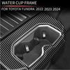 1x Black Carbon fiber Rear Water Cup Holder Trim frame FOR Toyota Tundra -24