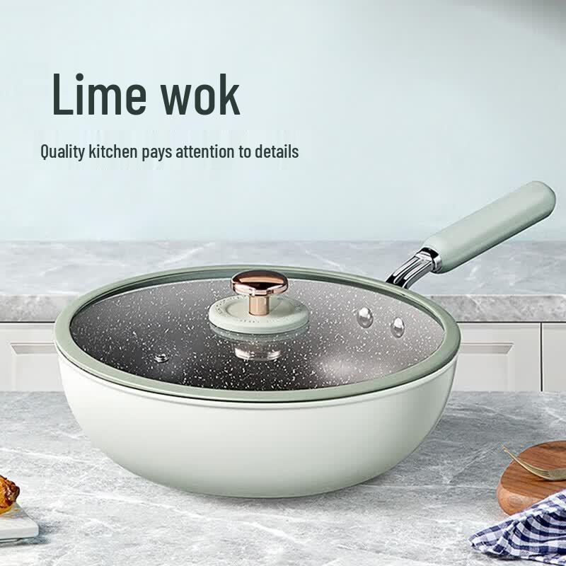 COOKER KING 28CM Lime Maifan Stone Non-stick Wok