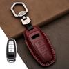 Leather Car Key Case Cover for  A4 A4L A5 Q5 Q7 TT 2016 2017 Key  2016 2017 20 18 Styling Accessories