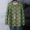Ladies' Christmas Printed Round Neck Long Sleeved T-shirt Sweatshirt Top