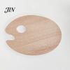 Artist Painting Tray Wooden Paint Palette with Thumb Hole for Oil, Acrylic, Ergonomic Watercolor Painting, Oval-Shaped Wood Art Artists