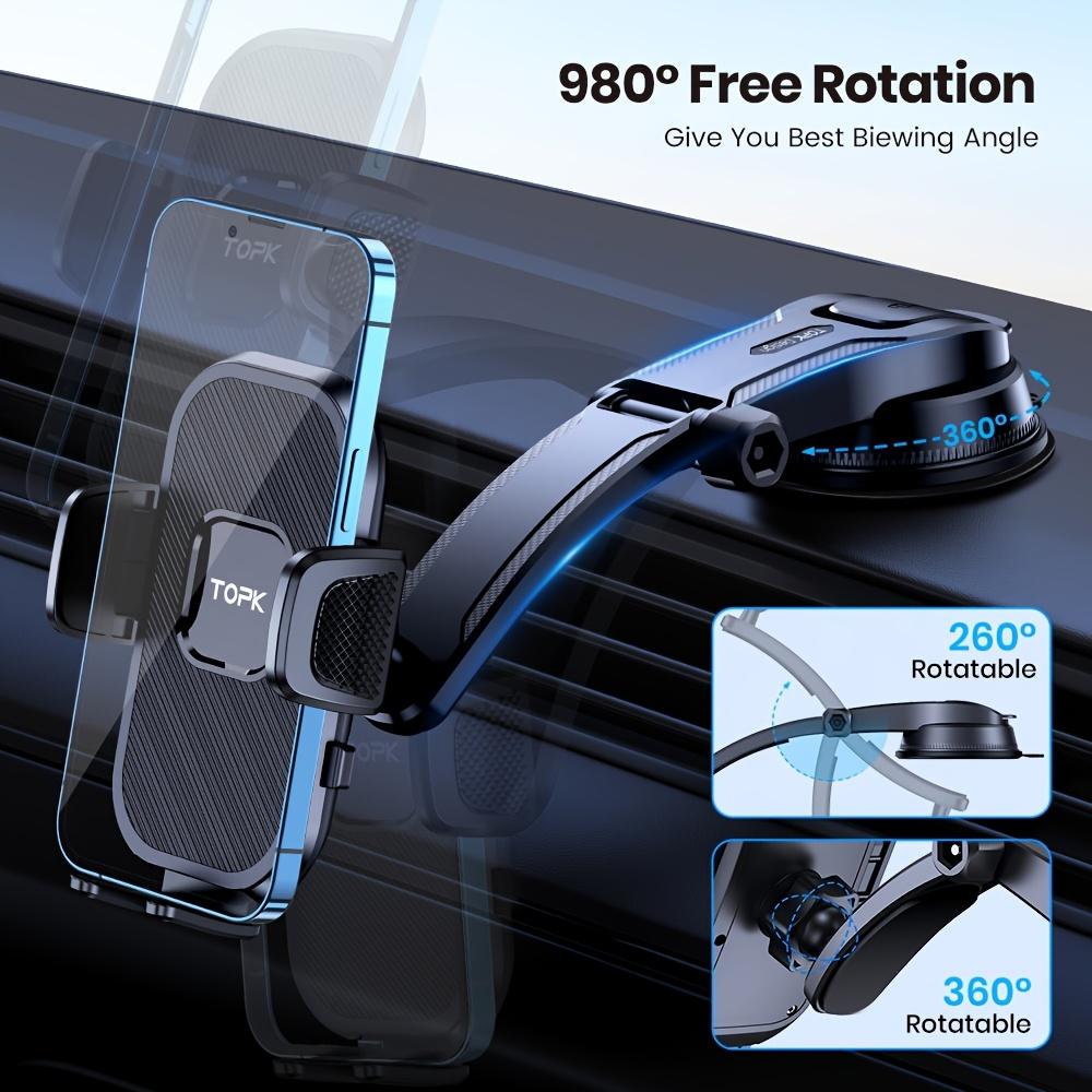 Upgrade Car Phone Holder Mount, Universal Cell Phone Car Mount for Dashboard Car Dash Mount Mobile Holder for iPhone, Samsung And Android Smart Phones