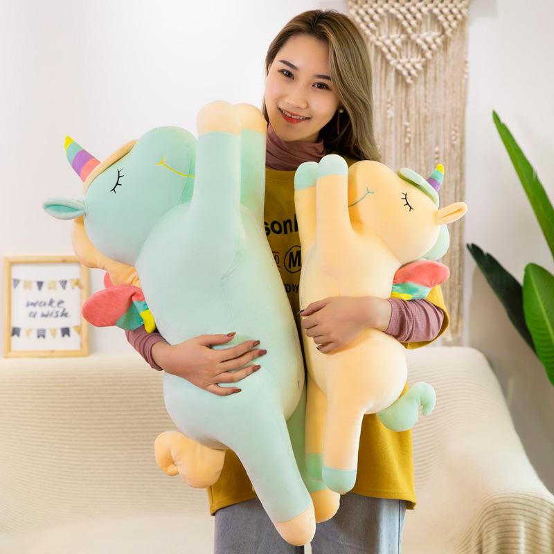 Cartoon Rainbow Unicorn Plush Toy Large Rainbow Angel Unicorn Doll Pillow Toy Gift