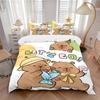 3-teiliges Anime-Cartoon-Design-Bettwäscheset - Enthält einen Bettbezug und zwei Kissenbezüge (Kein Kern) - Perfekt für Schlafzimmer- und Gästezimmer-Dekorati