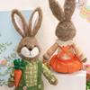 1/2PCS 2026 Easter Bunny Decoration Handmade FabricCute Rabbit Figurine Creative HomeTable Shelf Party Holiday Decor Accessories