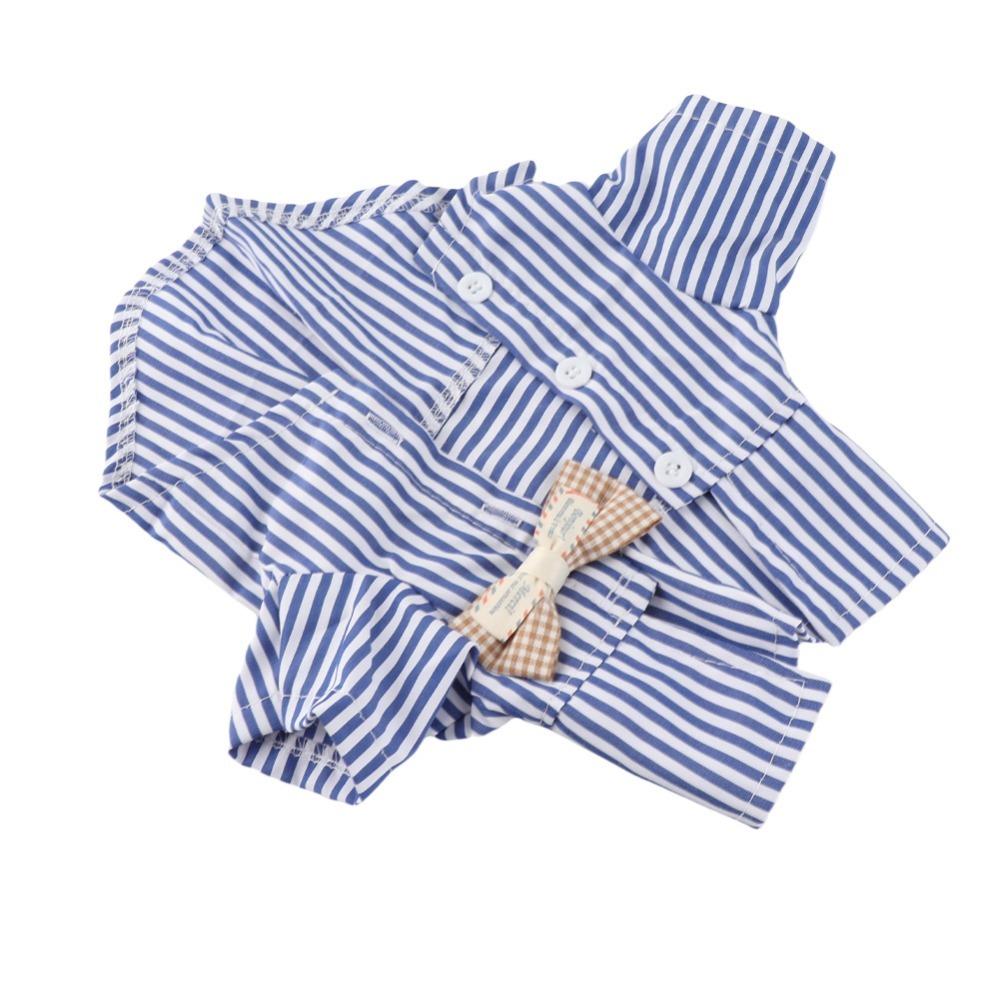 Striped Pattern Pet Clothes Thin Lightweight Canine Apparel Small Breed Dog Shirt  Home Leisure