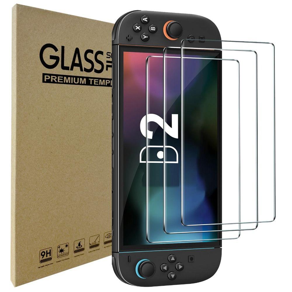 1/2/3 Pack Curved Edge Screen Protector Tempered Glass for Nintendo Switch 2nd Gen 2025 Game Console
