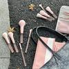 10 Pcs Mini Cherry Blossom Makeup Brush Facial Makeup Makeup Brush Concealer Foundation Eyeshadow Brush Set Travel Makeup Brush